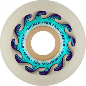 56mm 97a Bones X-Formula V6 Wide-Cut Ben Koppl Infinite Wave Wheels - White