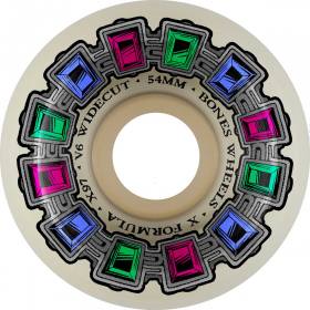 54mm 97a Bones X-Formula V6 Wide-Cut Dial Of Destiny Wheels - White