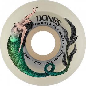 54mm 99a Bones X-Formula V6 Wide-Cut Servold Mermaid Pro Wheels - White