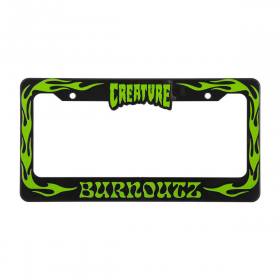 Creature Burnoutz License Plate Frame - Black/Green