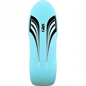 9.78x30 G&S 80's SideCut Re-Issue Deck - Blue/Black & White Art