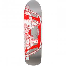 9x32.3 H-Street Hensley X Ortega Vista B Series Shaped  Deck - Silver/Red