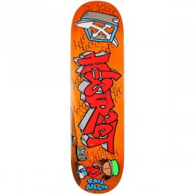 8.5x32.25 H-Street Ron Allen X Hickman Graffiti Puppet Street Deck - Orange Stain