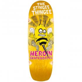 9.8x32.25 Heroin Stingee Thingee Shaped Deck - Yellow Stain