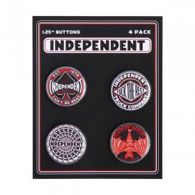Independent Trucks Array 4 Button Pack - Black/Red