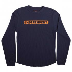 Independent Trucks Bar Logo Long Sleeve Thermal Shirt - Navy