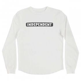 Independent Trucks Bar Logo Long Sleeve Thermal Shirt - Off White