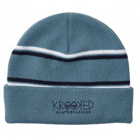 Krooked Eyes Cuff Beanie - Blue/Navy/White