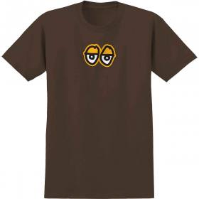 Krooked Eyes LG T-Shirt - Dark Chocolate/Gold