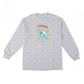 Krooked Style Long Sleeve T-Shirt - Ash/Multi