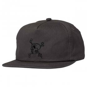Krooked Style Snapback Hat - Charcoal/Black