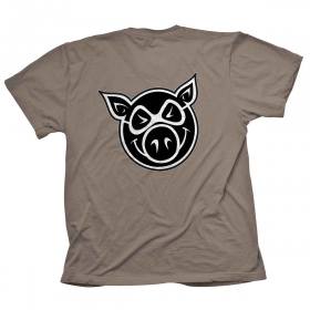 Pig Wheels Front And Back Head T-Shirt - Savannah