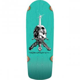 10x28.25 Powell Peralta Ray Rodriguez OG Snub Skull & Sword Re-Issue Deck - Teal Stain