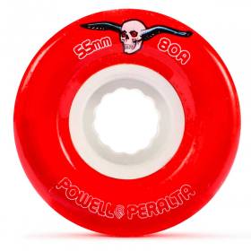 55mm 80a Powell Peralta Clear Cruiser Wheels - Red