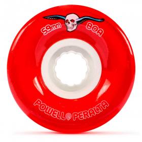 59mm 80a Powell Peralta Clear Cruiser Wheels - Red