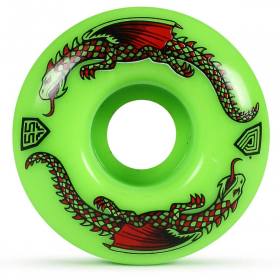 55mm x 34mm 93a Powell Peralta Dragon Formula Dragon Wheels - Green
