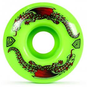 54mm x 34mm 93a Powell Peralta Dragon Formula Dragon Wheels - Green