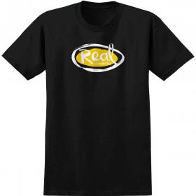 Real Natas Kaupas Oval T-Shirt - Black/Yellow/White