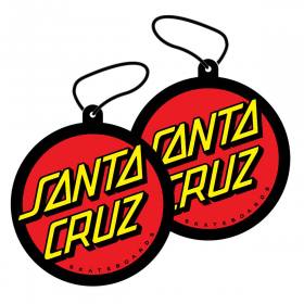 Santa Cruz Classic Dot Air Freshener - Red/Black 3.5" x 3.87" Vanilla Scent