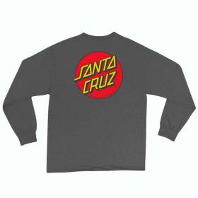 Santa Cruz Classic Dot Long Sleeve T-Shirt - Charcoal Heather