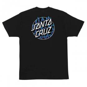Santa Cruz X Thrasher Flame Dot Heavyweight T-Shirt - Black