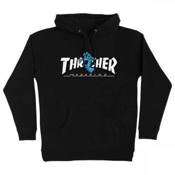 Santa Cruz X Thrasher Screaming Logo Heavyweight Pullover Hoodie - Black