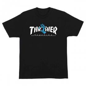 Santa Cruz X Thrasher Screaming Logo Heavyweight T-Shirt - Black