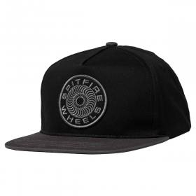 Spitfire Wheels Classic 87 Swirl Patch Snapback Hat - Black/Charcoal
