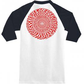 Spitfire Wheels Swirled Classic 3/4 Sleeve Raglan T-Shirt - White/Navy