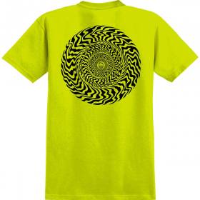 Spitfire Wheels Swirled Classic Youth T-Shirt - Safety Green/Black