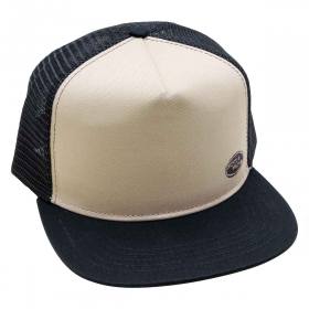 The Heated Wheel Oval Mesh Trucker Hat - Tan/Black