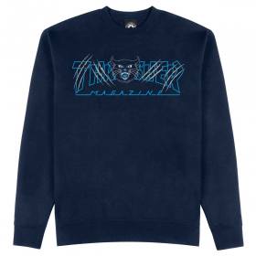 Thrasher Gato Crewneck Sweatshirt - Navy