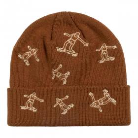 Thrasher Gonz Pattern Cuff Beanie - Brown