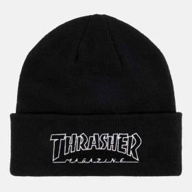 Thrasher Outlined Cuff Beanie - Black