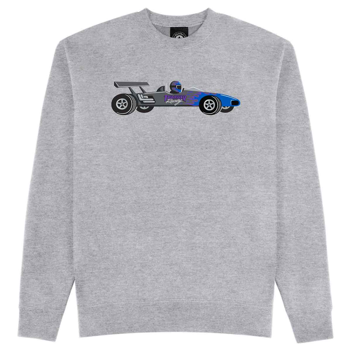 Thrasher Racecar Crewneck Sweatshirt Sport Grey