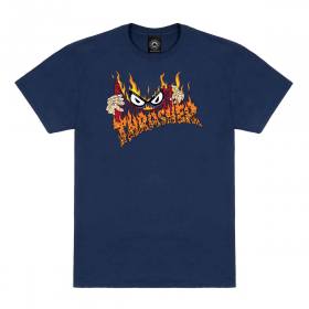 Thrasher Sucka Free by Neckface T-Shirt - Navy
