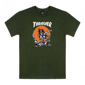 Thrasher Skate Outlaw T-Shirt - Forest Green