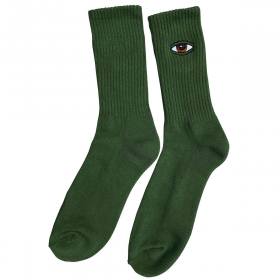 Toy Machine Sect Eye Embroidered Crew Socks - Forest