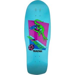 10.5x30.5 Tracker Trucks Dan Wilkes Dino Channel Air Concave Re-Issue Deck - Blue Dip