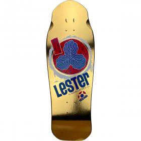 10.38x30.5 Tracker Trucks Lester Kasai Oak Leaf Limited Re-Issue Deck - Gold Foil