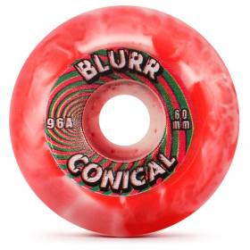 60mm 96a Vision Blurr Re-Issue Wheels - Red/White Swirl