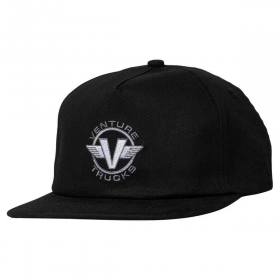 Venture Trucks Wings Snapback Hat - Black