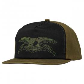 Antihero Basic Eagle Snapback Hat - Olive/Black