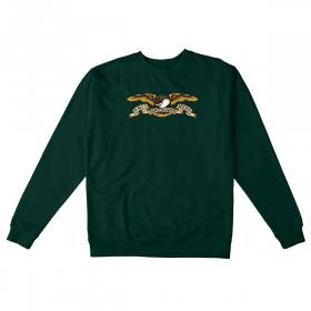 Antihero Eagle Crewneck Sweatshirt - Dark Green/Black/Multi