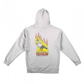 Antihero Flame Pigeon Pullover Hoodie - Cement/Multi