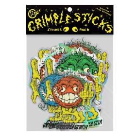 Antihero Grimple Stix Asphalt Animals Hologalactic 12 Sticker Pack