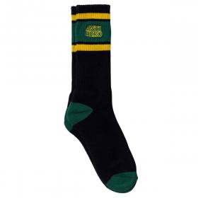Antihero Blackhero Outline Crew Socks - Black/Dark Green/Gold