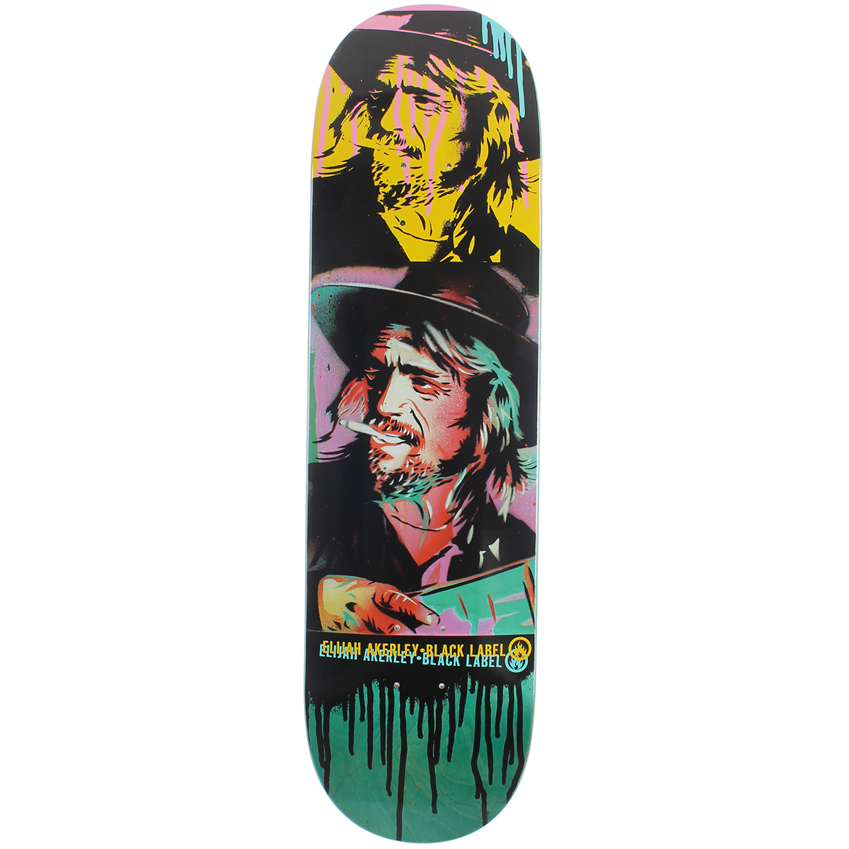 8.5x32.38 Black Label Elijah Akerley Lost Highway Deck - Teal Stain