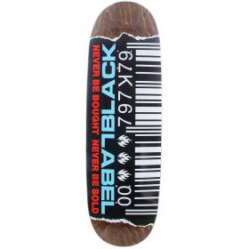 9.5x32.5 Black Label Ripped Barcode Cutom Egg Shaped Deck - Brown Stain