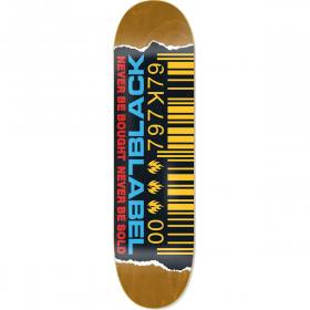 8.5x32.38 Black Label Ripped Barcode Deck - Yellow Stain